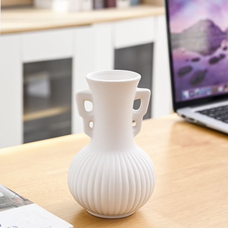 Texturierte dekorative Keramikblumenvase Brehn