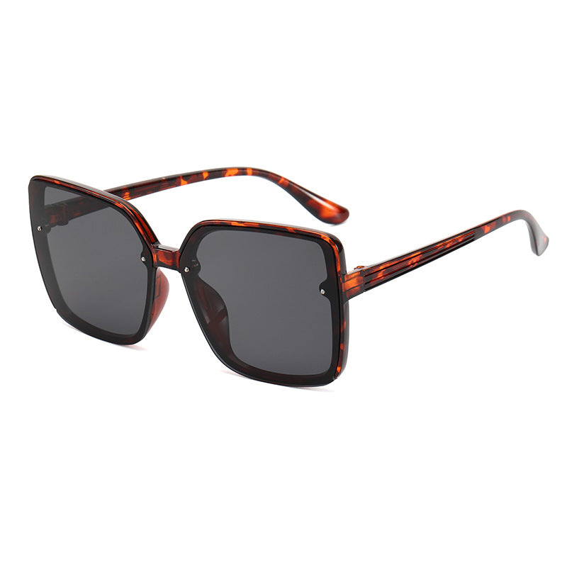 Damen Oversized-Quadrat-Sonnenbrille mit kontrastierendem Rahmen Brehn
