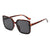 Damen Oversized-Quadrat-Sonnenbrille mit kontrastierendem Rahmen Brehn