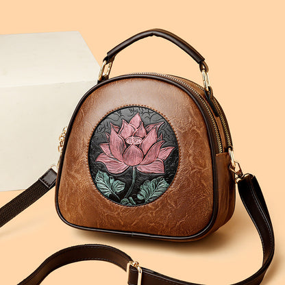 Künstlerisch Floral Prägung Handtasche
