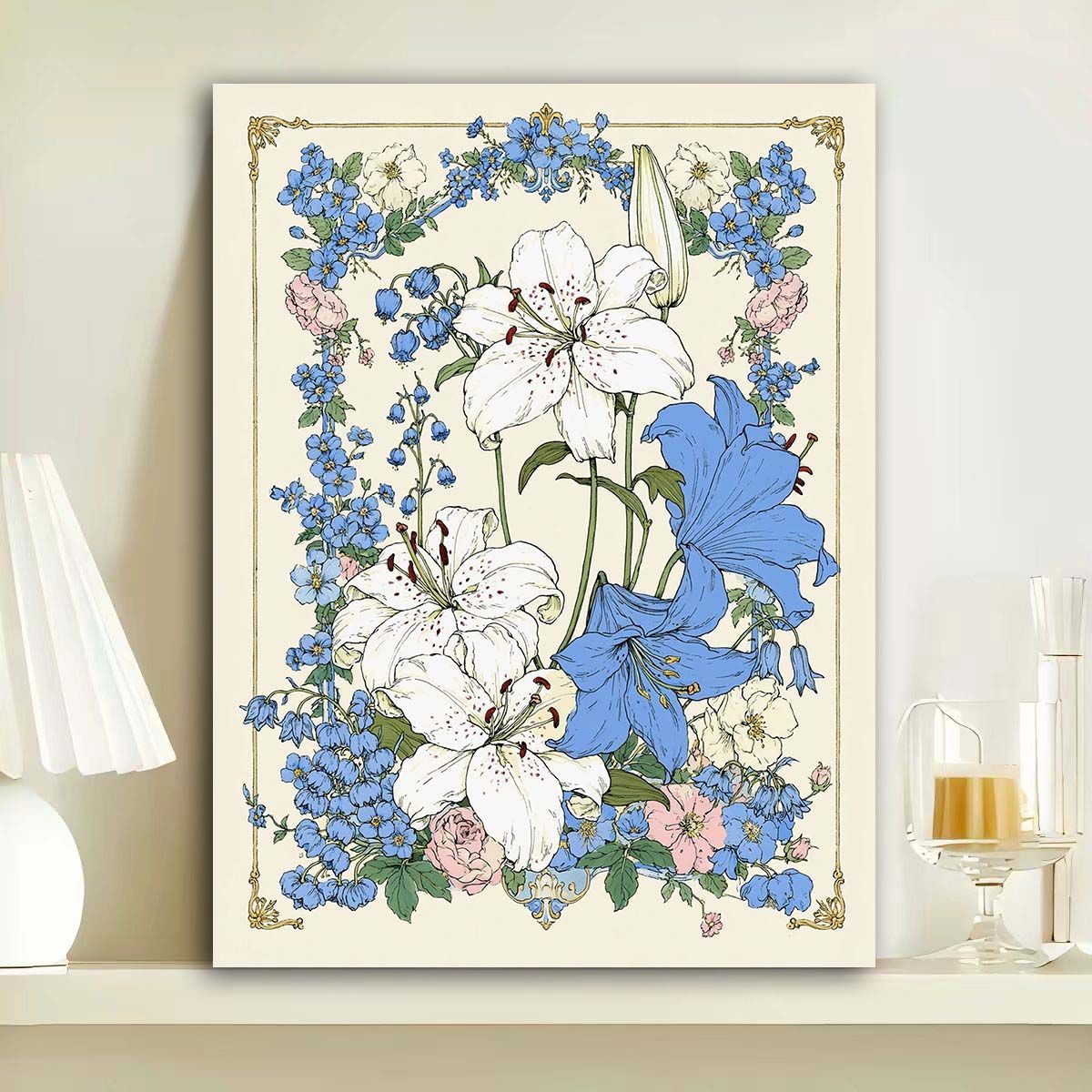 Botanische Blumenkunst Wandkunst Brehn