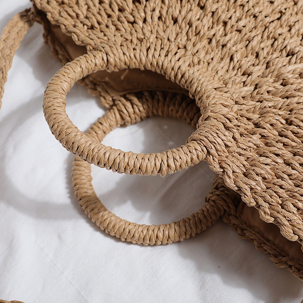 Handgefertigte Strohtasche Brehn