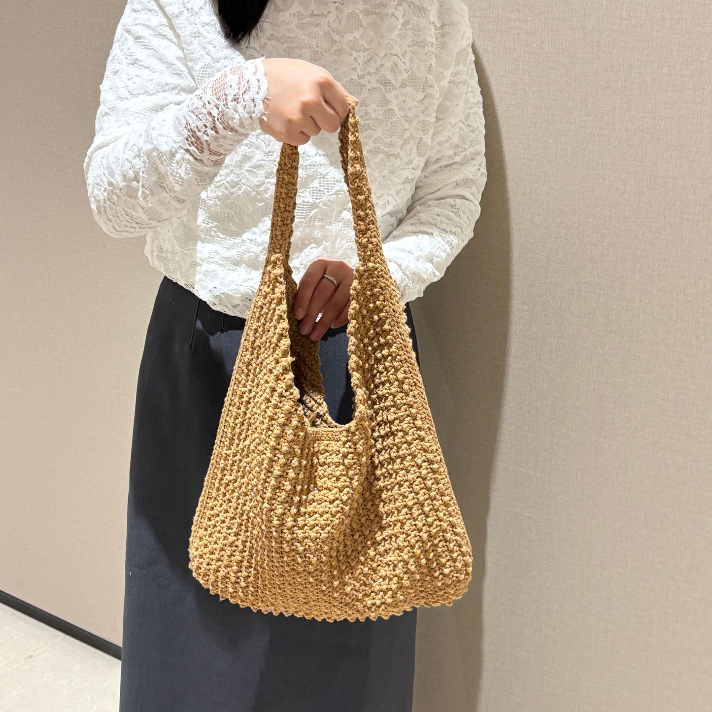 Großer Handgefertigter Baumwoll-Shopper Brehn