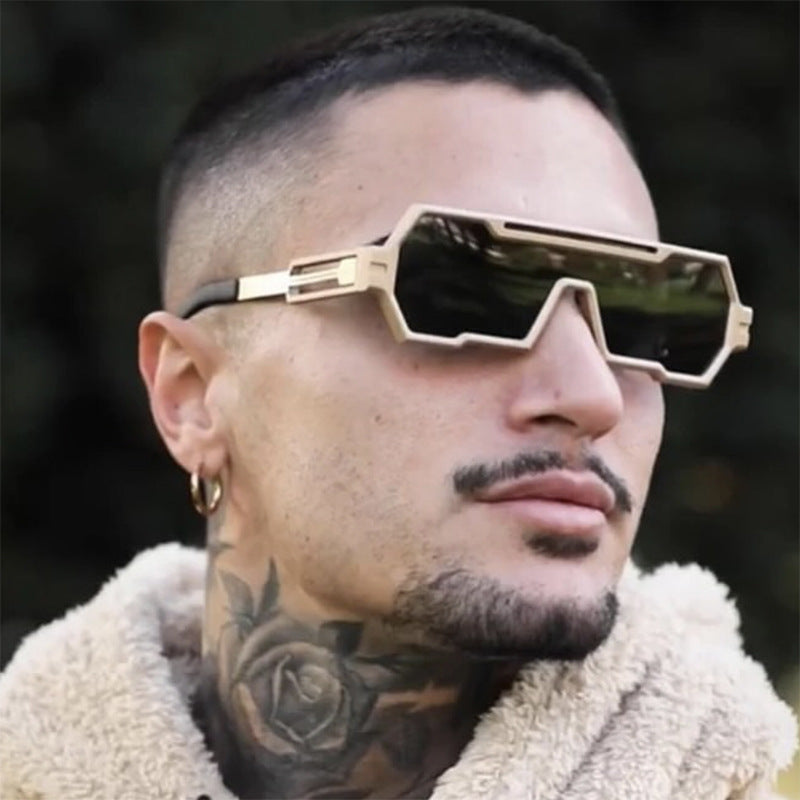 Damen futuristische Sonnenbrille im markanten Sechseckdesign Brehn