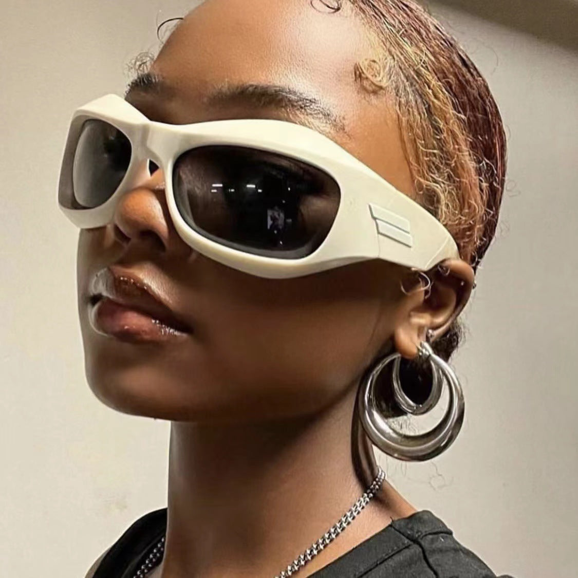 Damen Retro-Sonnenbrille im trendigen Schilddesign Brehn