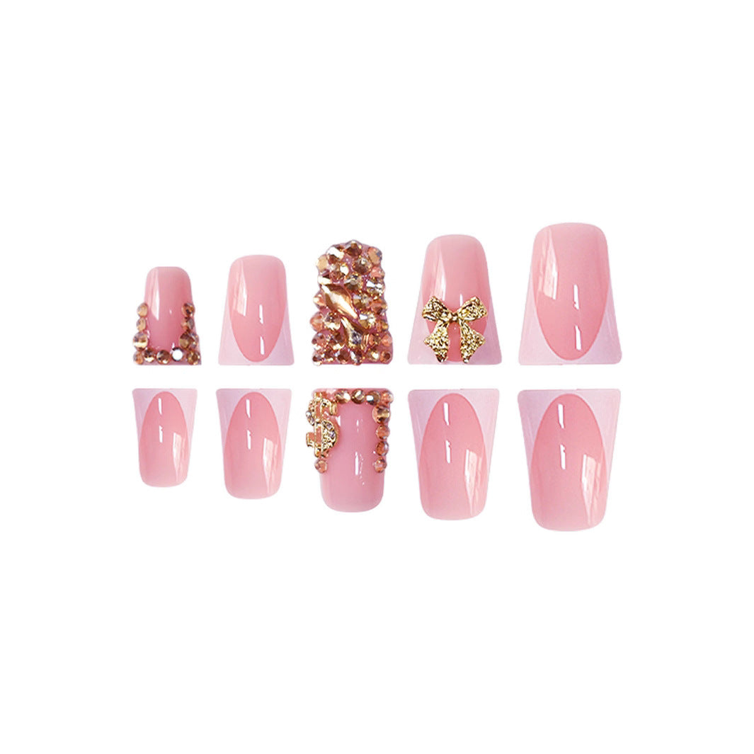 Dekoratives Langer Press-On Nagelset Brehn