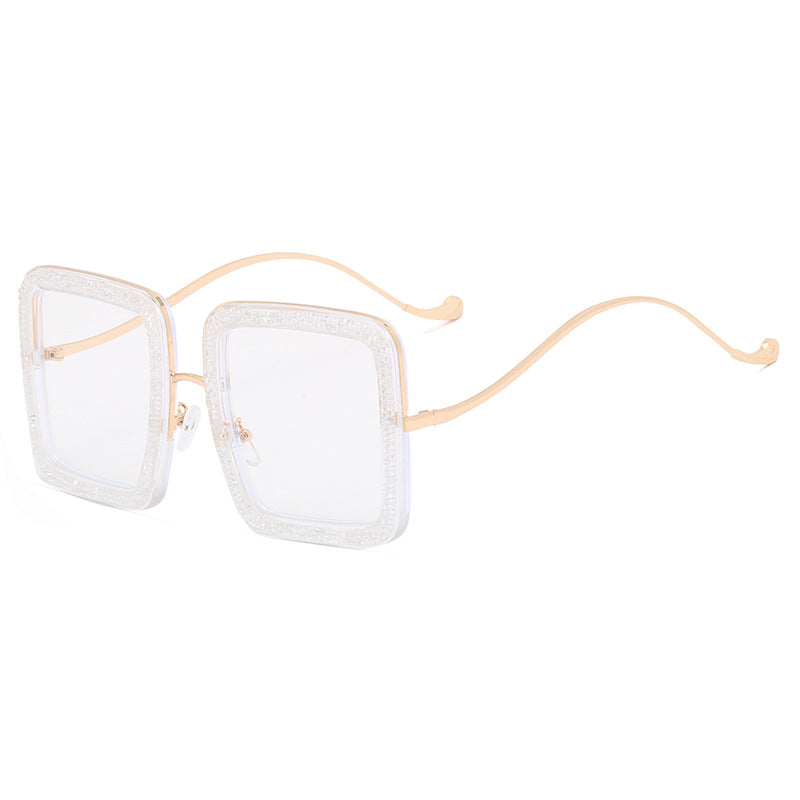 Damen glamouröse Sonnenbrille mit funkelndem Kristallrahmen Brehn
