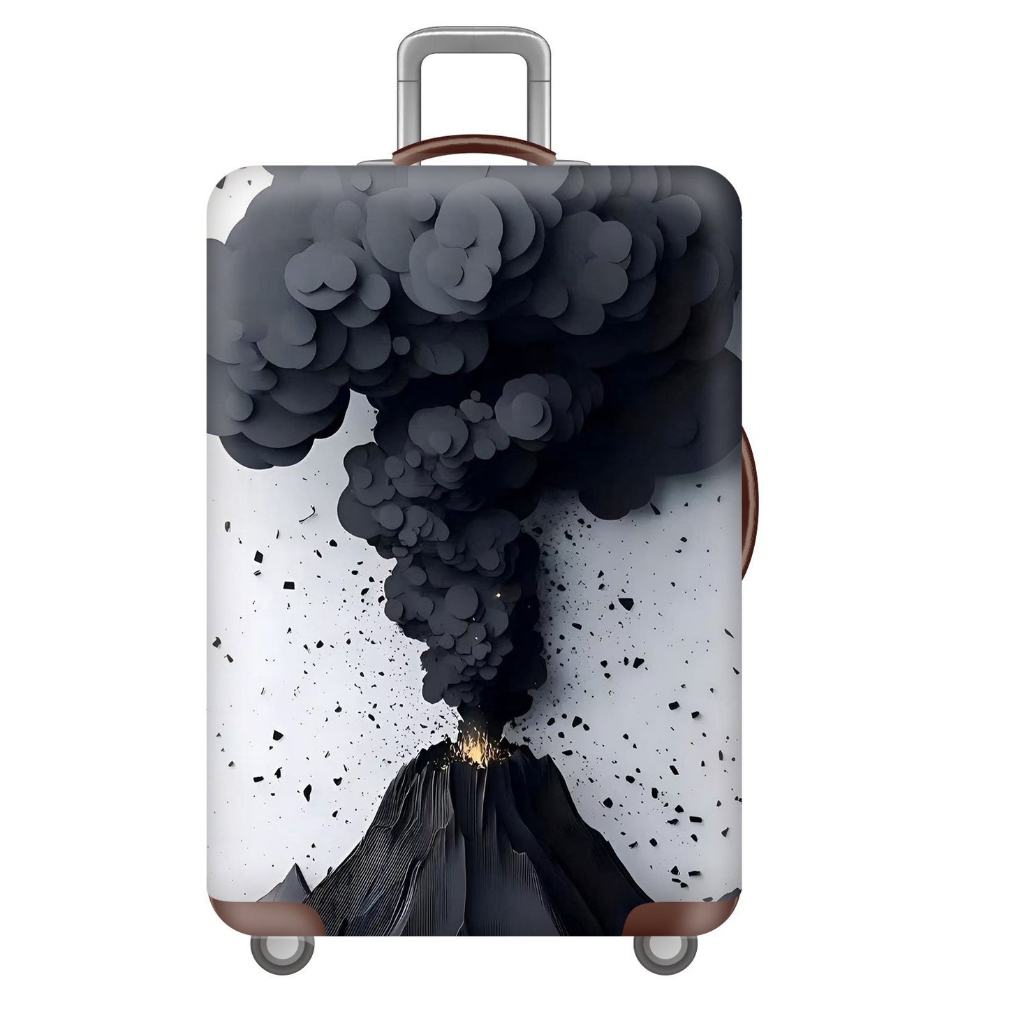 Unisex nan robuster Hartschalen-Trolley mit Löwenportrait Motivdruck, stoßfester ABS-Polycarbonat-Schale, mehrrädrigem Fahrwerk und TSA-Sicherheitsverschluss Brehn