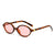 Damen modische ovale Brille mit goldenen Akzenten Brehn
