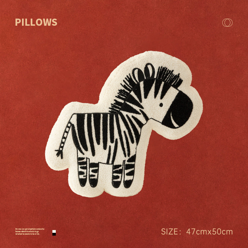 Kuschelkissen in Zebraform mit extraweichem Plüschbezug Brehn