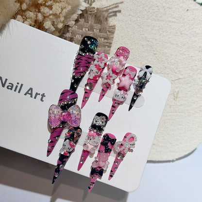 Dekoratives Press-On Nagelkunst-Set