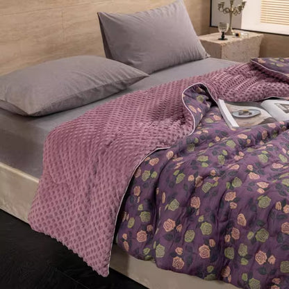 Umkehrbare Texturierte Minky- und Jacquard-Decke