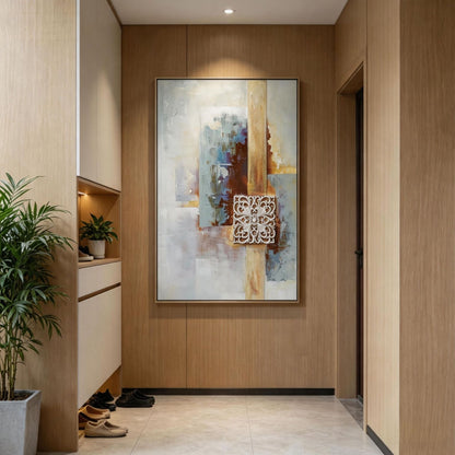 Moderne abstrakte gerahmte Leinwandkunst