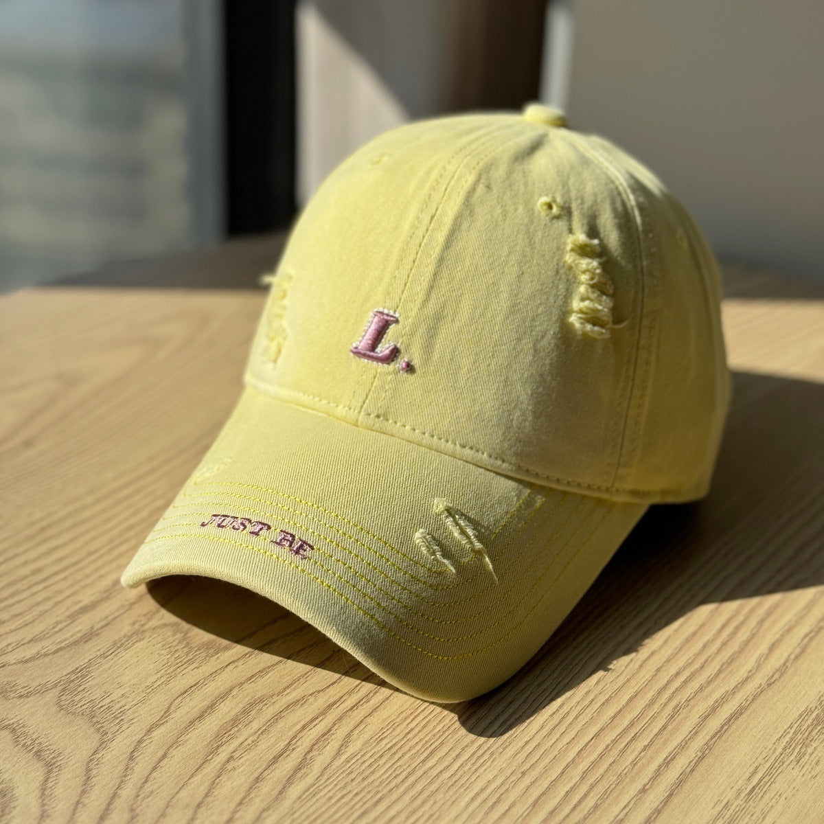Damen Distressed Baumwoll-Baseballmütze Brehn