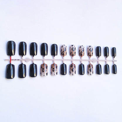 Künstlerisches Leopardenmuster Acryl-Nagelkunst-Set