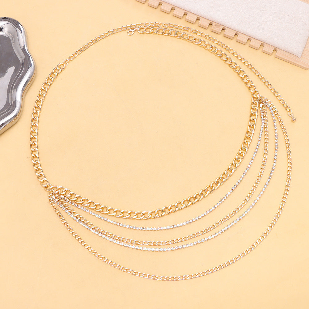 Mehrschichtige Ketten Körper Schmuck Brehn
