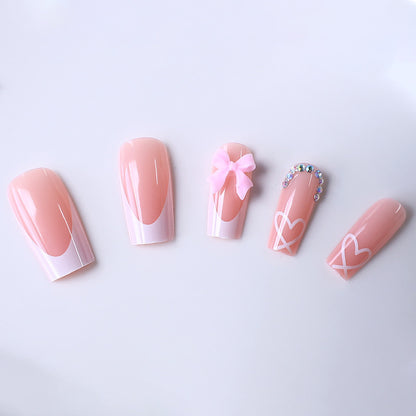 Elegante Französische Spitzen Acryl-Nagelverstärkungen Brehn