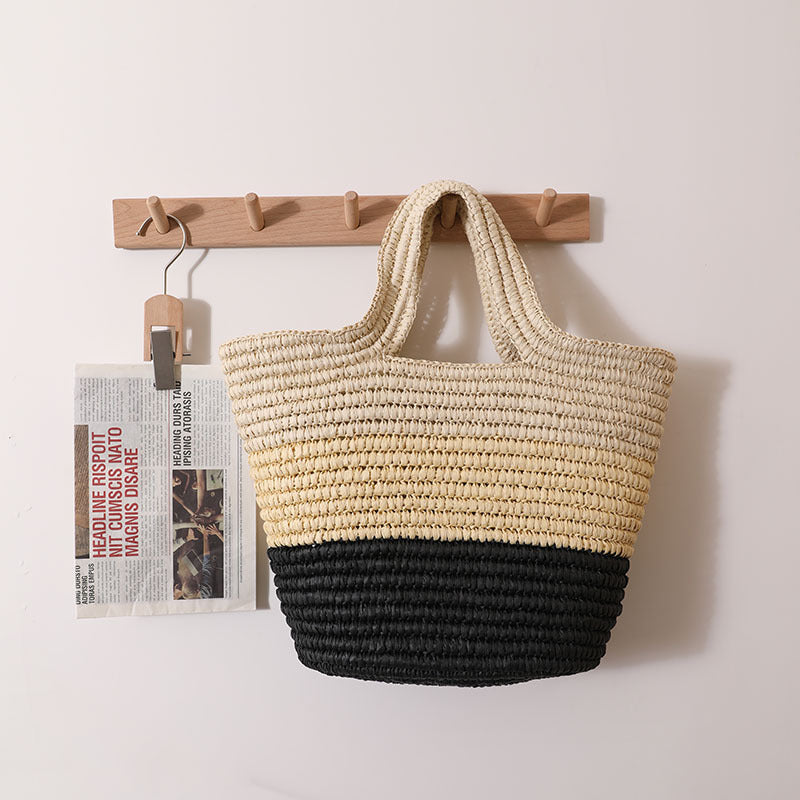 Handgefertigte Langlebige Strandtasche mit Fröhlichem Zickzackmuster Brehn