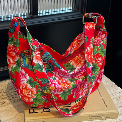 Blumendruck Hobo Tasche