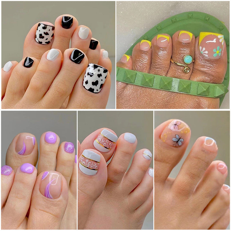 Kunstvolle Fußnagelgestaltung mit Göttlichem Schmetterlingsdesign Brehn