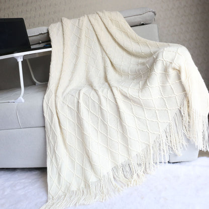 Luxuriöse Texturierte Strickdecke Brehn