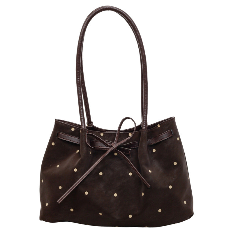 Elegante Wildleder Tote Tasche mit Schleifen-Detail