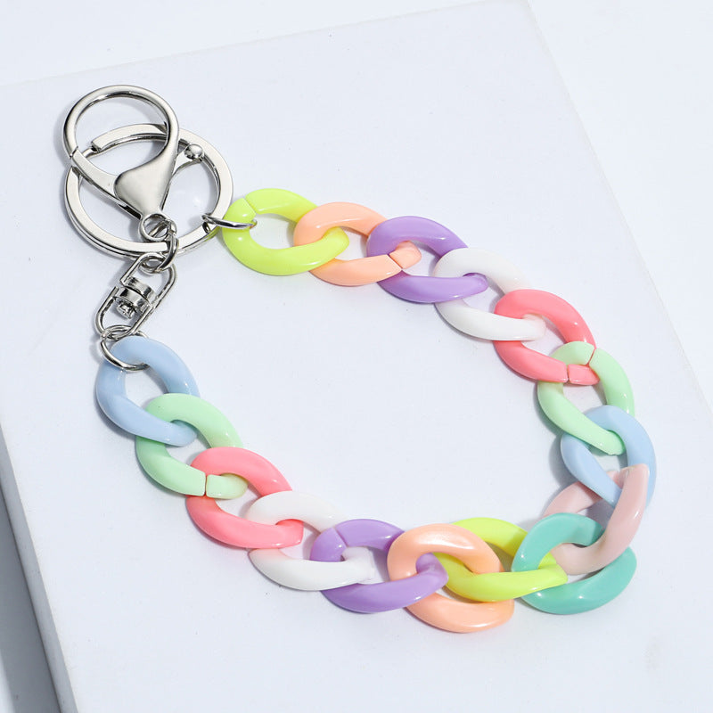 Bunter Ketten-Schlüsselanhänger Halter Brehn