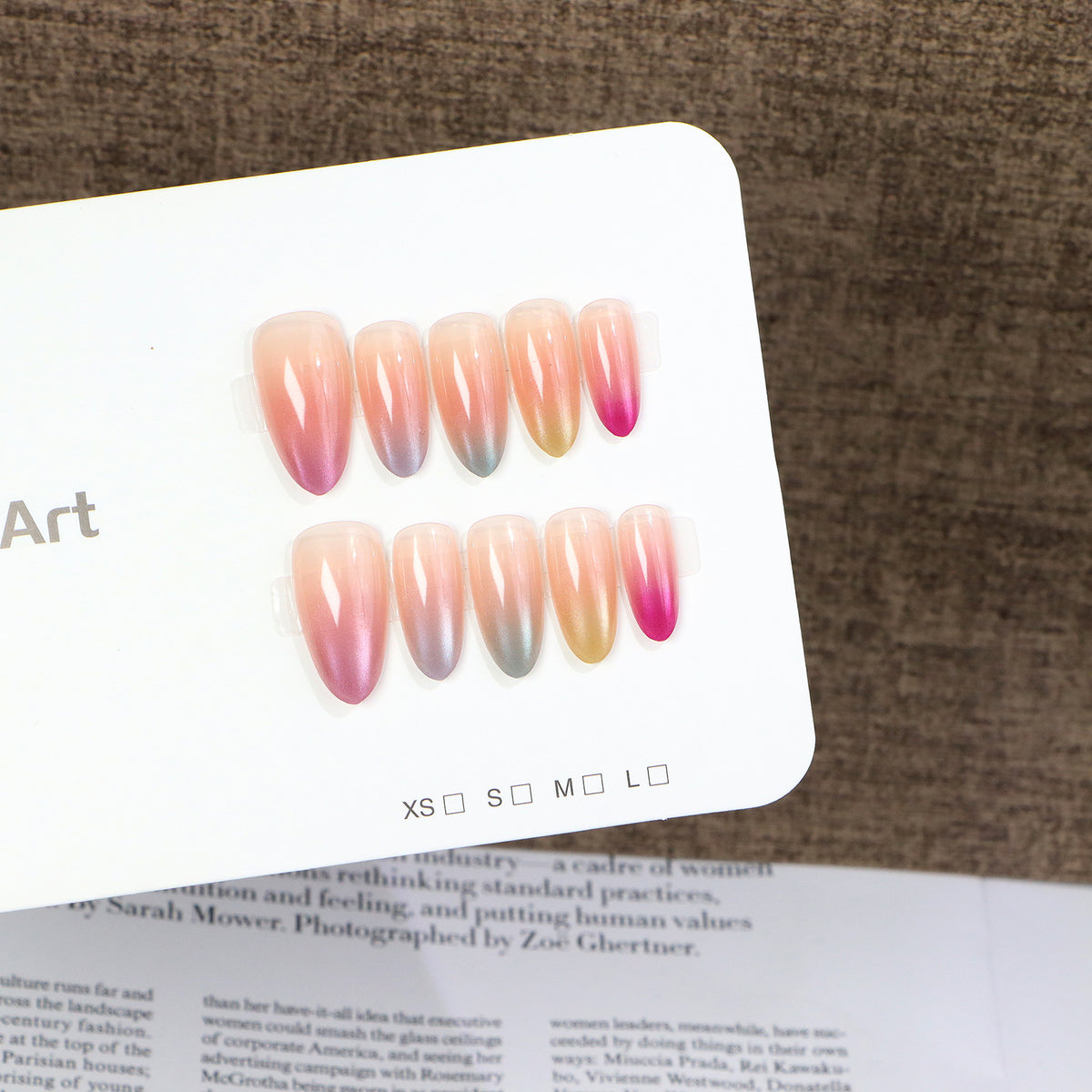 Ombre Gradient Press-On Nail Set Brehn