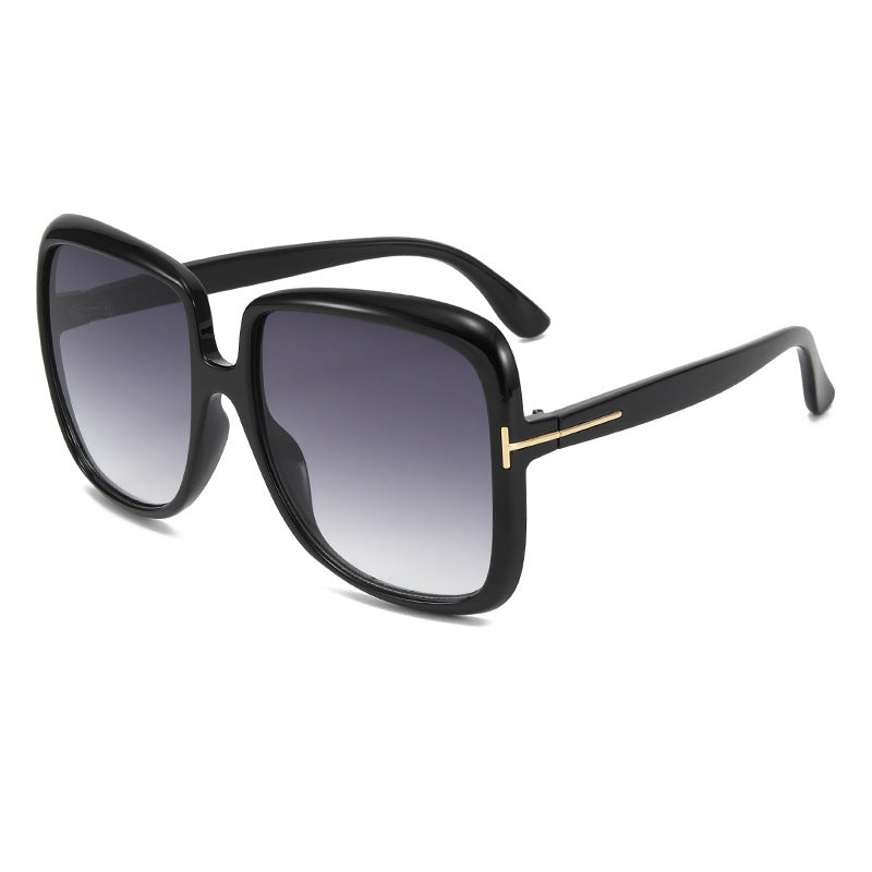 Damen elegante oversized Sonnenbrille mit filigranem Rahmen Brehn