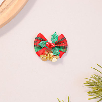 Festliche Haarschleife mit Glocken und Weihnachtsmotiv Brehn