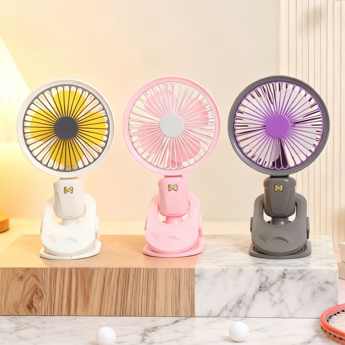 Damen Tragbarer Tischventilator mit flexiblem Ständer Brehn