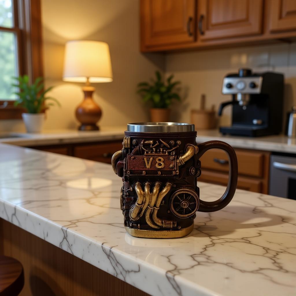 Kaffeebecher im V8 Motor-Design Brehn