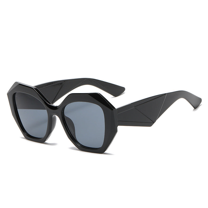 Damen außergewöhnliche polygonale Sonnenbrille Brehn