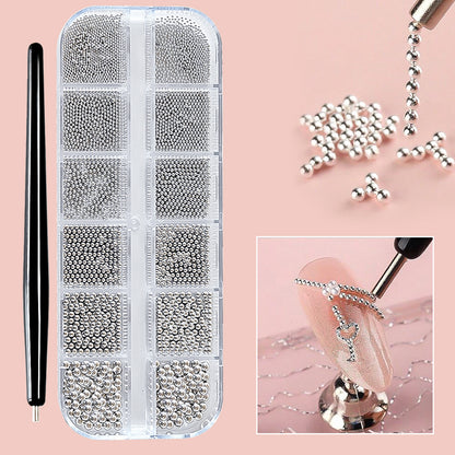 Dekorative Nail Art Perlen Set