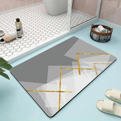 Abstrakte geometrische Badematte