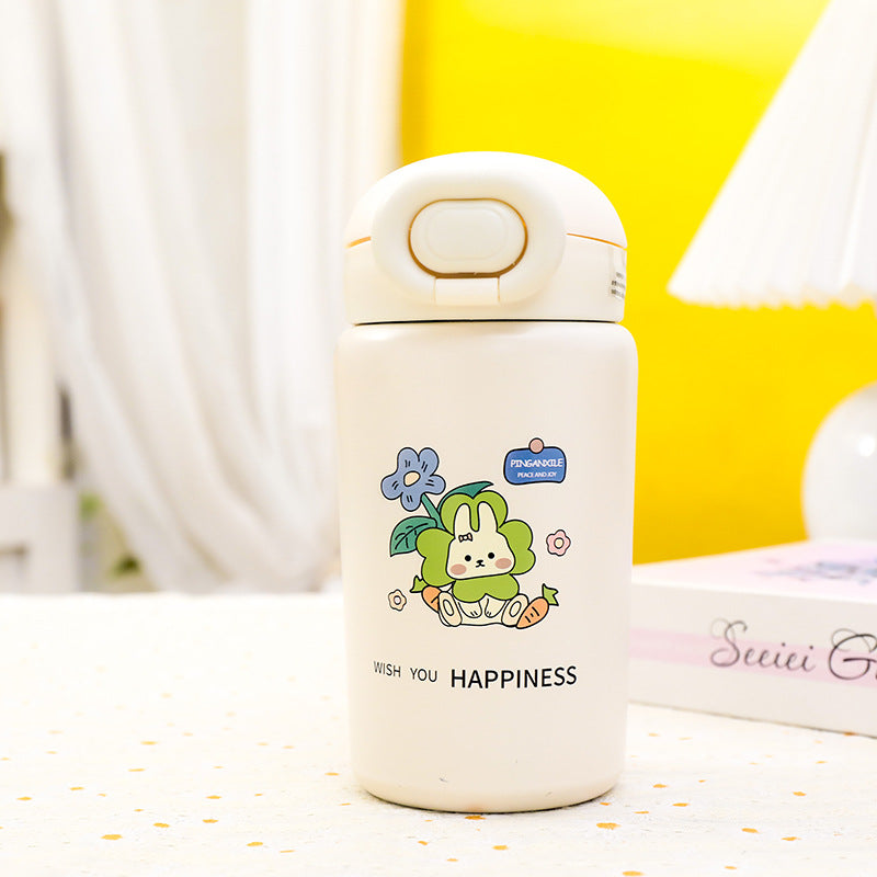 Damen Isolierte Trinkflasche mit praktischem Druckverschluss und Tiermotiv Brehn