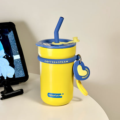 Damen Thermobecher mit integriertem Strohhalm und praktischem Auslaufschutz Brehn