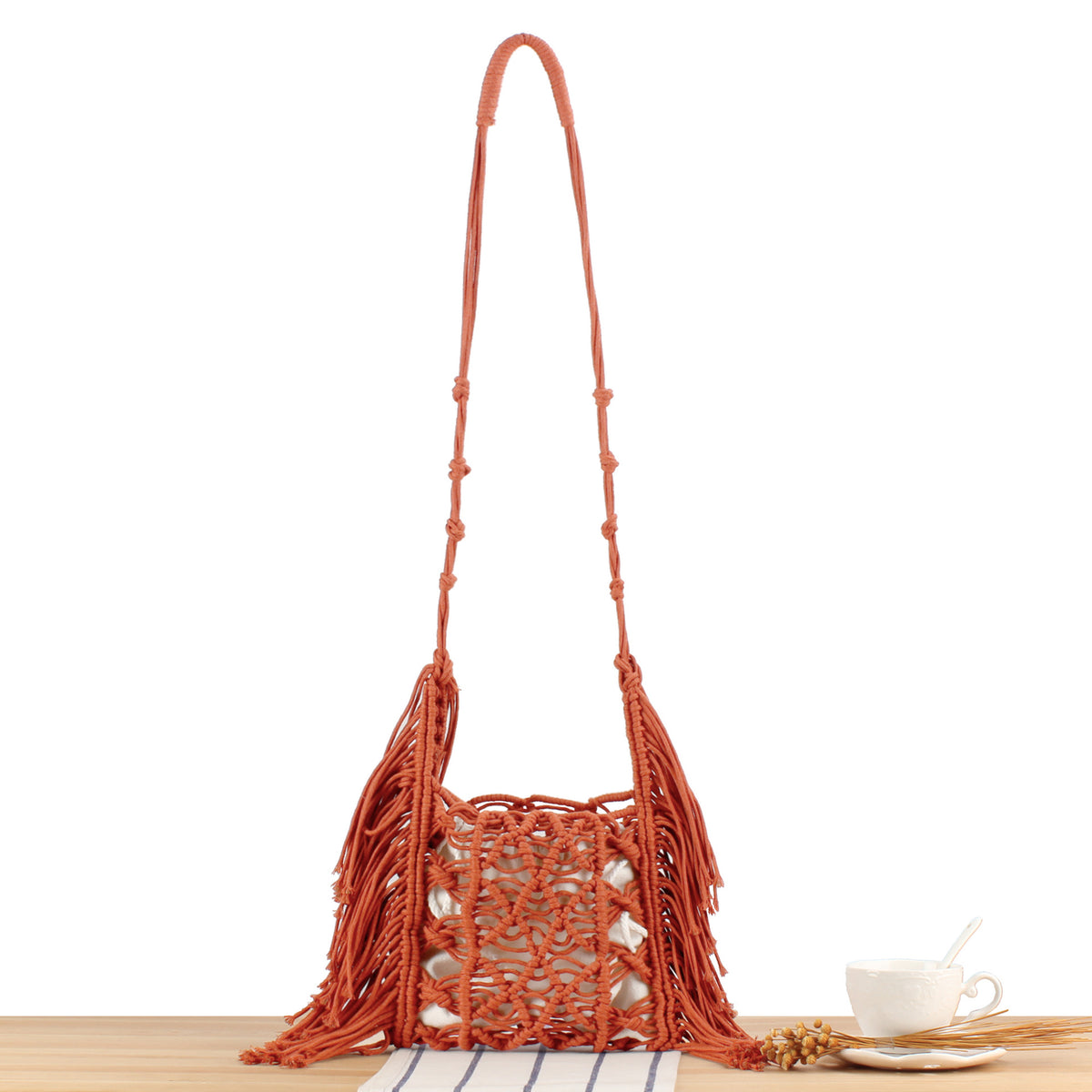 Handtasche mit Kunstvollem Makramee-Design Brehn 1784182970