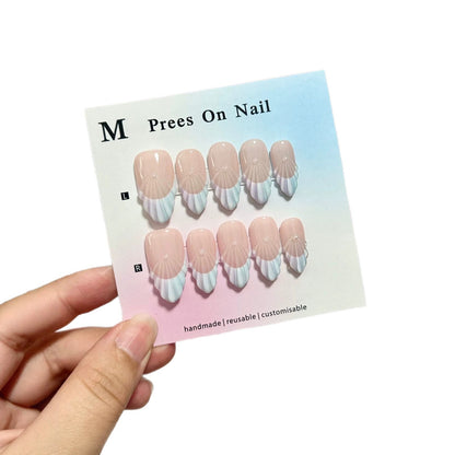 Benutzerdefiniertes handgefertigtes Ombre Press-On Nagelset