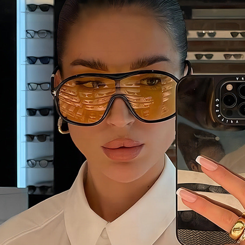 Damen modische oversized Sonnenbrille mit innovativem Design Brehn