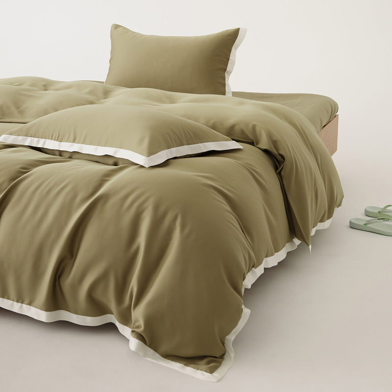 Luxuriöses Satin-Gefühl Bettbezug Set