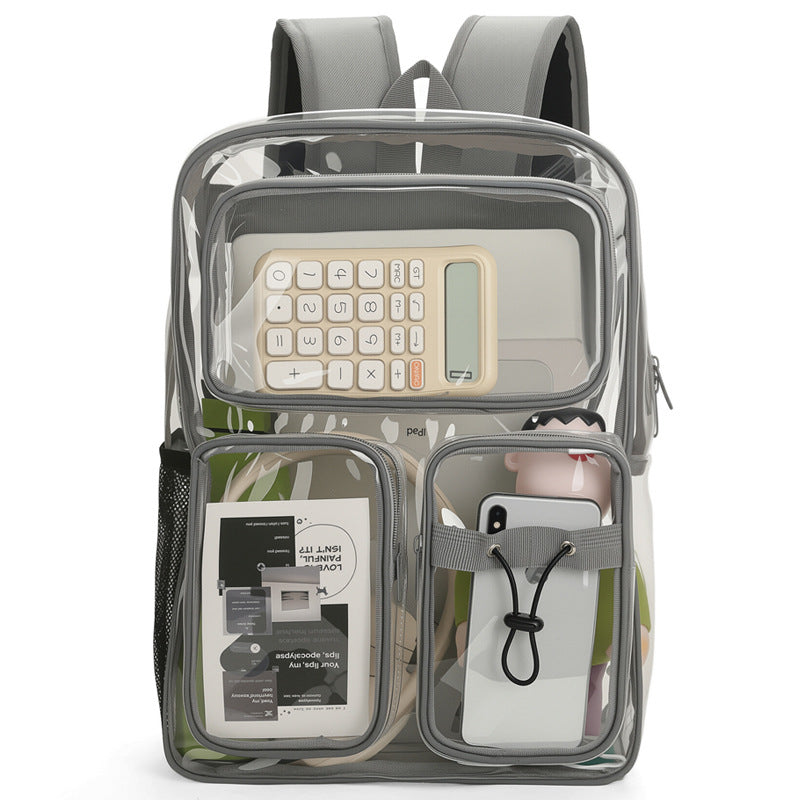 Transparente Schulrucksack mit Mehreren Fächern Brehn