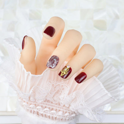 Glitzernde Dekorative Press-On Nagelkunst Brehn