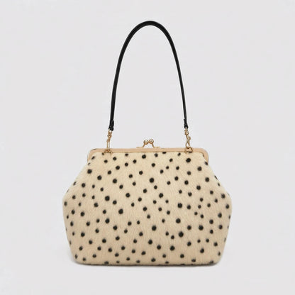 Polka Dot Fell Handtasche