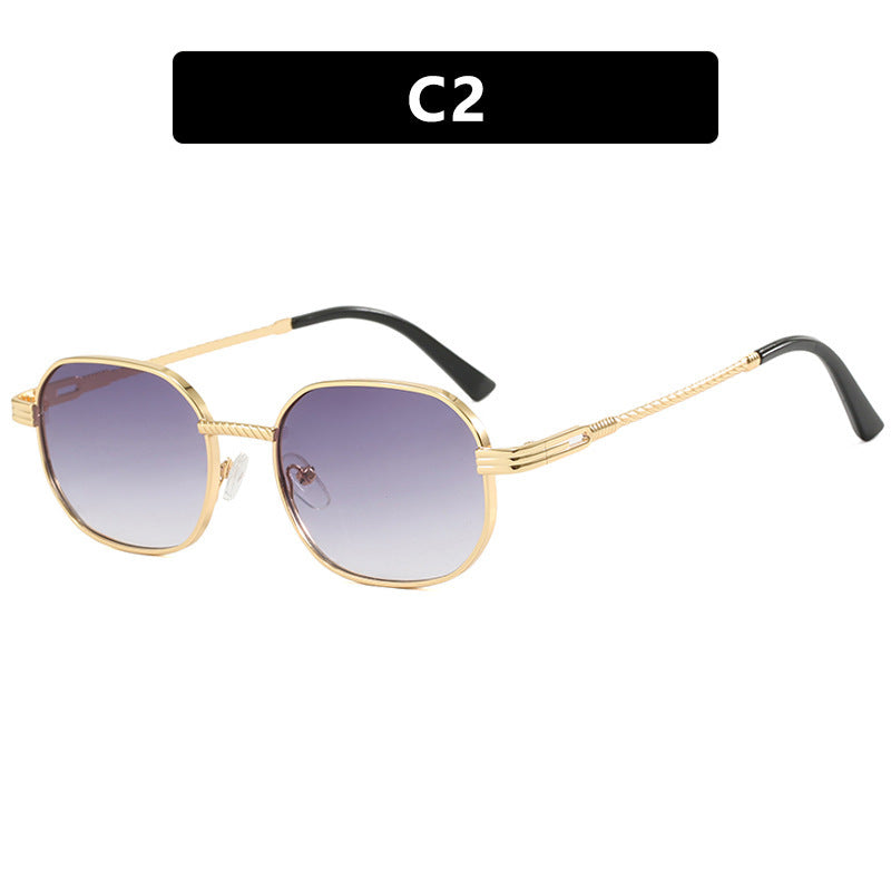 Damen modische Sonnenbrille mit geometrischem Rahmen und Farbverlauf Gläsern Brehn