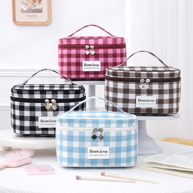 Stylische Karierte Make-up Tasche Brehn