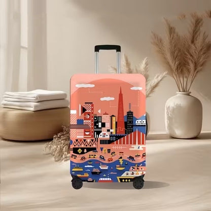 Unisex nan elastische Kofferhülle mit vulkanischem Lava-Marmordesign, dehnbarer Schutzüberzug für Trolley Brehn