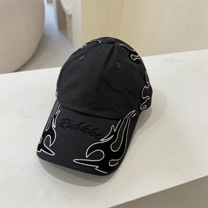 Herren Graphic Flame-Stickerei Baseballmütze Brehn