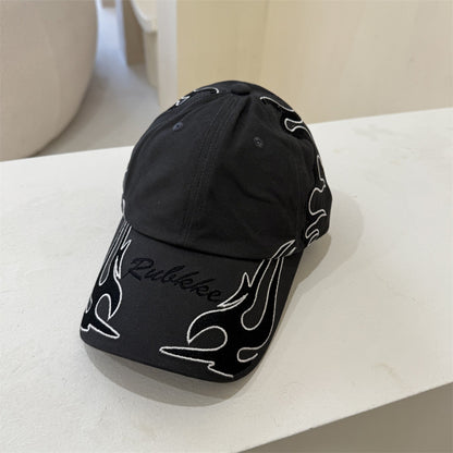 Herren Graphic Flame-Stickerei Baseballmütze Brehn