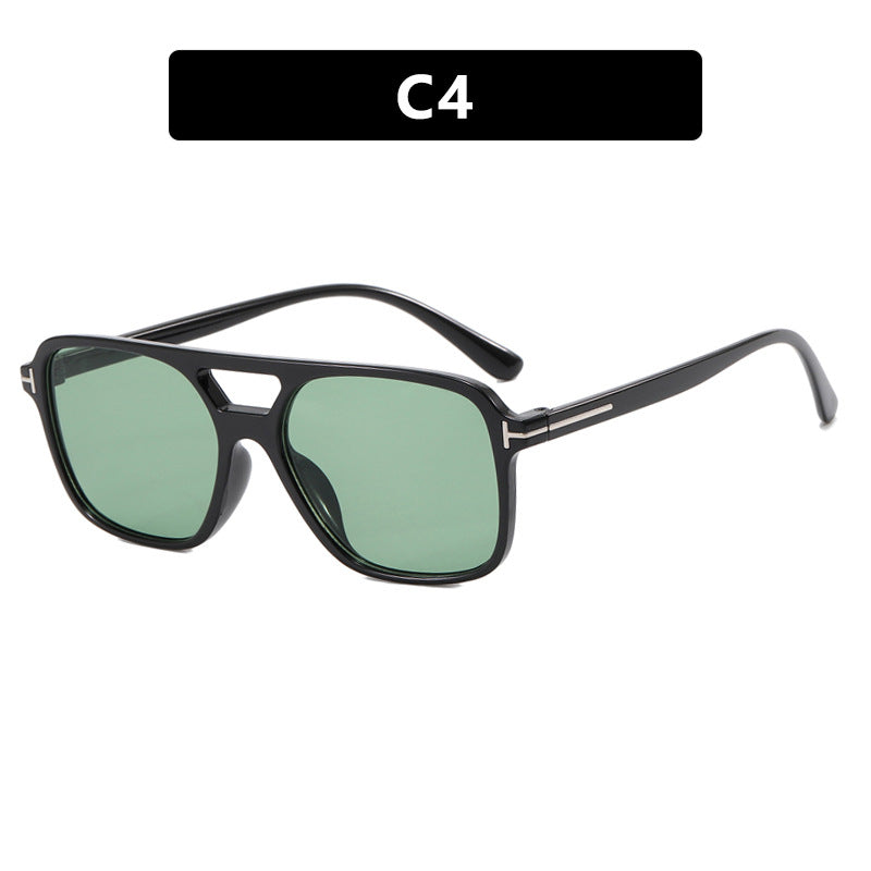 Damen elegante geometrische Sonnenbrille mit stilvollem Rahmen Brehn